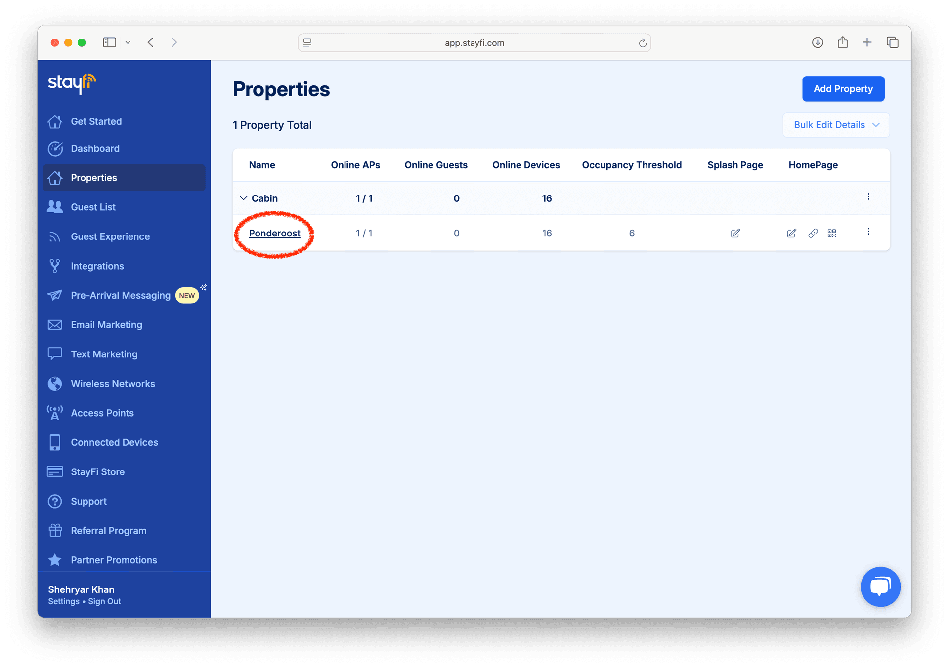 Select a Property