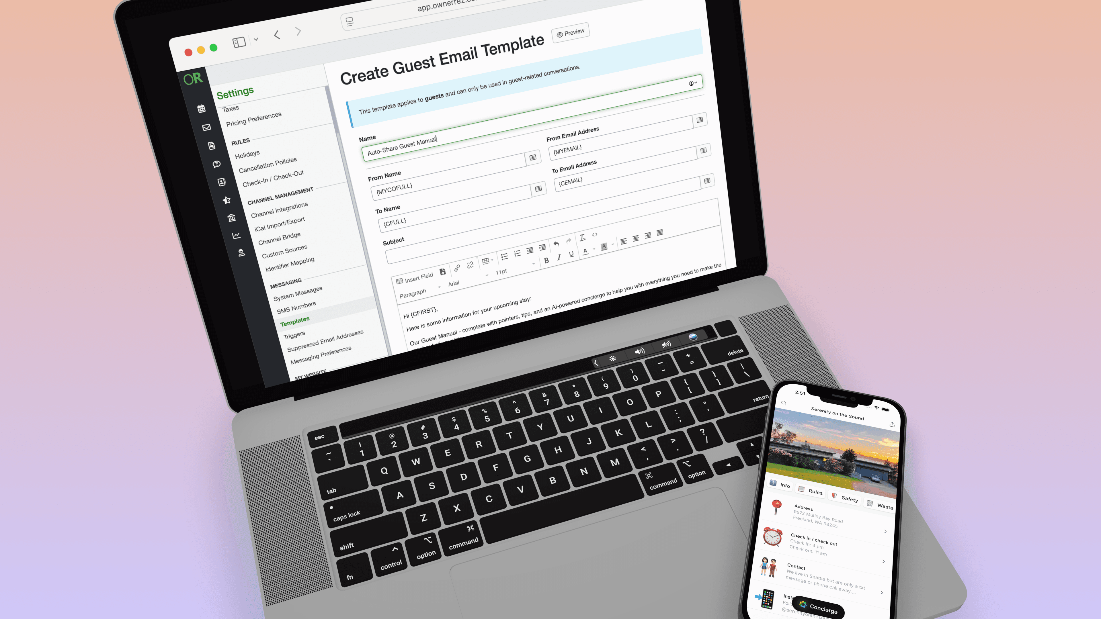 How to setup OwnerRez to automatically share your house manual